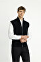Patterned Zippered Wool Knit Vest - 4