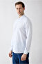 Long Sleeve Regular Fit Striped Cotton Linen Breathable Shirt - 3