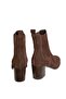 Eliya Elastic Thick Boots Heeled Round Toe Black Leather Skin - 4