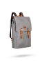 Design 02 15.6 Inch Gray Canvas Laptop Backpack - 5