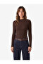 Camisole Viscose Fabric Slim Fit Long Sleeve Ruffle Crew Neck T-Shirt - 2