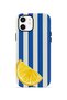 iPhone 12 Vorian Double Layer Case Lemon Coast Stripe