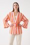 Striped Kimono Y0167 - Mercan - 3