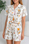 Women's 100% Cotton Shorts Pajamas Set 19118 - 4