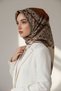 100% twill silk shawl patterned taba colored 90x90 scarf sewing method: hand stitching - 3