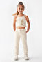 4-8 Years Ayder Modern Girl's 3-Piece Set -Khaki- - 3