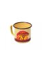 Enamel Mug Patterned Colorful Wolf - 3