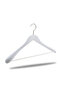 Wooden M023B Men's Suit Hanger with Bar, Jacket Hanger White Color 4 Pieces - 3