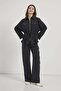 Premium Sleeve Epaulettes, Belted, Zippered Tunic, Elastic Waist Pants Set