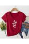 Butterflies Printed Women's V-Neck Regular Fit Tshirt (Special Series for Mother's Day)