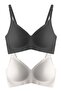 Seamless Bra - Soft |   Laser Cut Wire-Free Seamless Women's Bra with Adjustable Straps 2-Pack-6