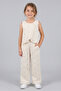 Girl's Muslin Fabric Heart Embroidered Comfortable Fit Two-Piece Set - 2