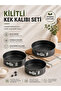 Clamp-On Cake Mold Set of 3 Interlocking Cake Molds with Non-Stick Removable Base Clamp-On Cake Mold