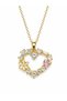 Heart Motif Flower Detailed Women's Necklace Stainless Steel Gift - 2