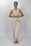 Shawl Collar Patchwork Vest Set 1536505-Beige - 1536505 - 7