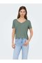 Onlrilla S/S V-Neck Lace Top Jrs Women's T-Shirt Green (15369760)