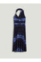 Batik Desenli Midi Elbise - 6