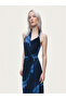 Batik Desenli Midi Elbise - 3