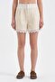 Women's Lace Detailed Lined Woven Fabric Design Shorts