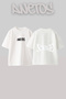 Savage Text Design Back Printed Cotton White Oversize T-Shirt