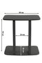 Type C Wheeled Laptop Stand – Side Table for Sofa, Multi-Purpose Modern Anthracite Side Table - 7
