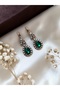 Zircon Stone Water Drop Earrings - 3