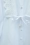 Lace-Up Front Lace Detailed Poplin White Tunic - White - 3