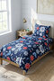 Single Duvet Cover Set with Elastic Sheet and Cotton Marine Pattern - 6