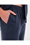 Men's Navy Blue Linen Suit Oversize Shirt & Trousers 2-Piece Set Lace-Up Casual Summer Combination - 6