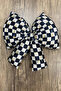 Digital Printing Checkered Bow Oven Ornament Decorative Filled Soft Handmade - 2