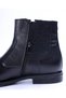 Italian Style Natural Leather Winter Men's Boots Shoes Black T13448 - 3