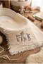 100% Cotton 4 Layer Muslin Baby Blanket - Embroidered - 100X110 cm - 3
