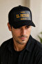 Men's Black Hat El Patron Colombia Printed Adjustable Buckle Sports Hat - 2