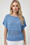 Openwork Textured Batwing Sleeve Bohemian Knitwear Blouse - Summer Hollow Out Knit Sweater