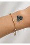 Sihra Accessories Mini Clover Detailed White Enamel Steel Bracelet