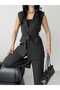 Tie-Fastened Blazer Vest and Wide-Let Pants Suit