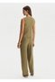 Khaki Linen Pleated Trousers - 5