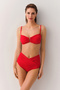 High Waist V Cut Bikini Bottom - 3