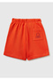 Boy's Red Back Pocket Logo Sweat Shorts - 2