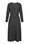 Bürümcük Fabric Patterned Belted Dress 0503-01 Black - 6