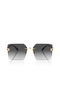 Uv400 Protection Square Gradient Women's Sunglasses Black Gold Color Plg-2125C1 - 3