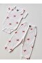 2-Piece Bow Patterned Cotton Baby Girl Short Sleeve Bodysuit and Pants Set - 2