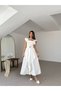 Ruffled Long Dress with Belt - 2