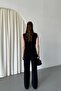 My Fashion High Waist V-Neck Buttoned Wide Leg Suit - 5