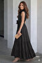 New Season Women's Sleeveless Collared Front Buttoned Waist Belted Long Tricot Dress - 2