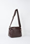 Women's Fulya Acı Kahve 4-Compartment Adjustable Strap Zipper Closure Handbag and Shoulder Bag - 4