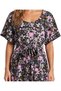 Women’s Off Shoulder Floral Dress – Ruffle Neckline A-Line Knee Length Sundress -Medium - 2