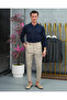 Cotton Lycra Slim Fit Molded Collar Zipper Detailed Knitwear Sweater - 4