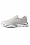 Men's Laceless Gray White Lightweight Comfortable Sole Casual Sports Shoes - 3