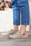 Women's Floral Detailed Genuine Leather Orthopedic Shoes - 3